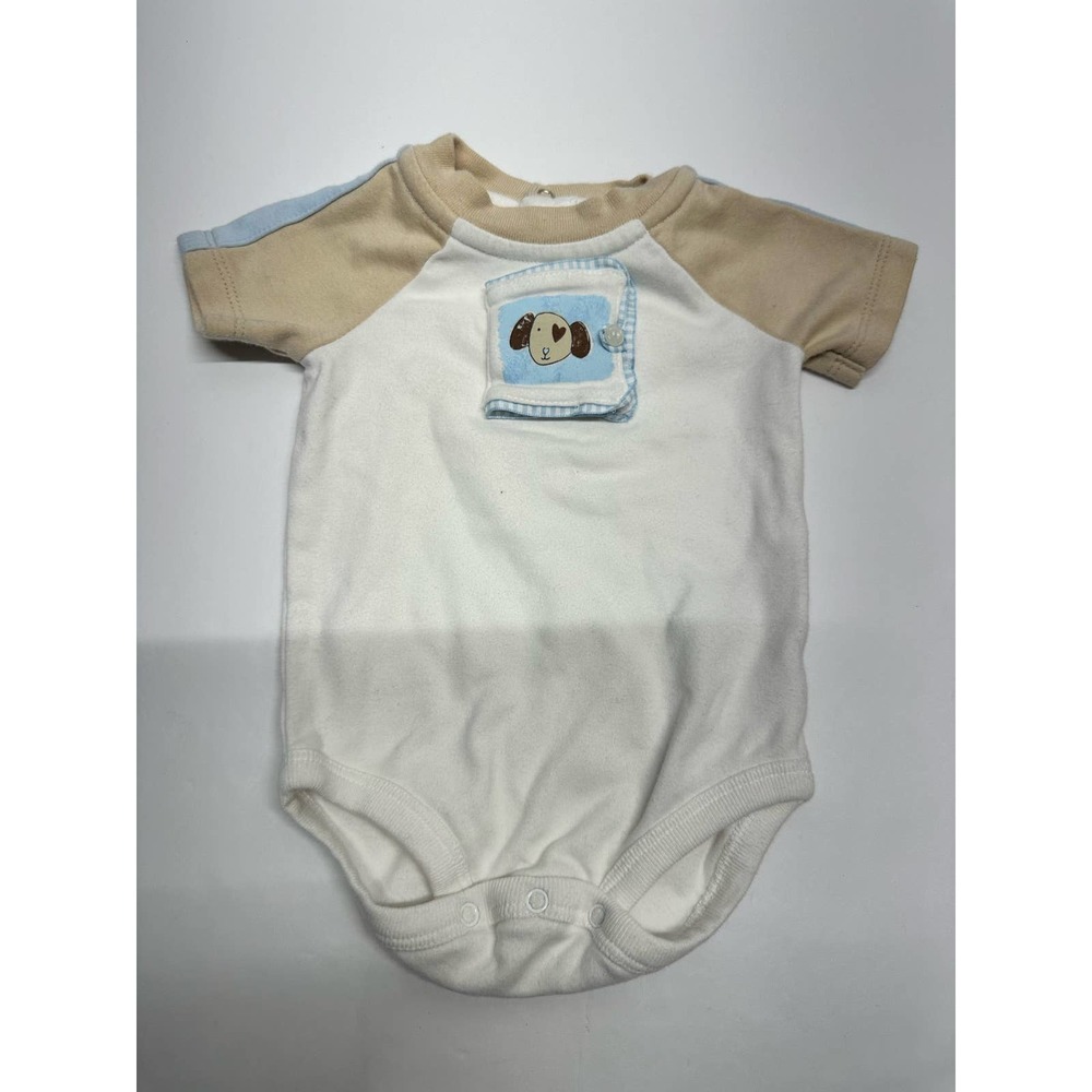 Sandra Magsamen White One Piece W/Dog 0-3M